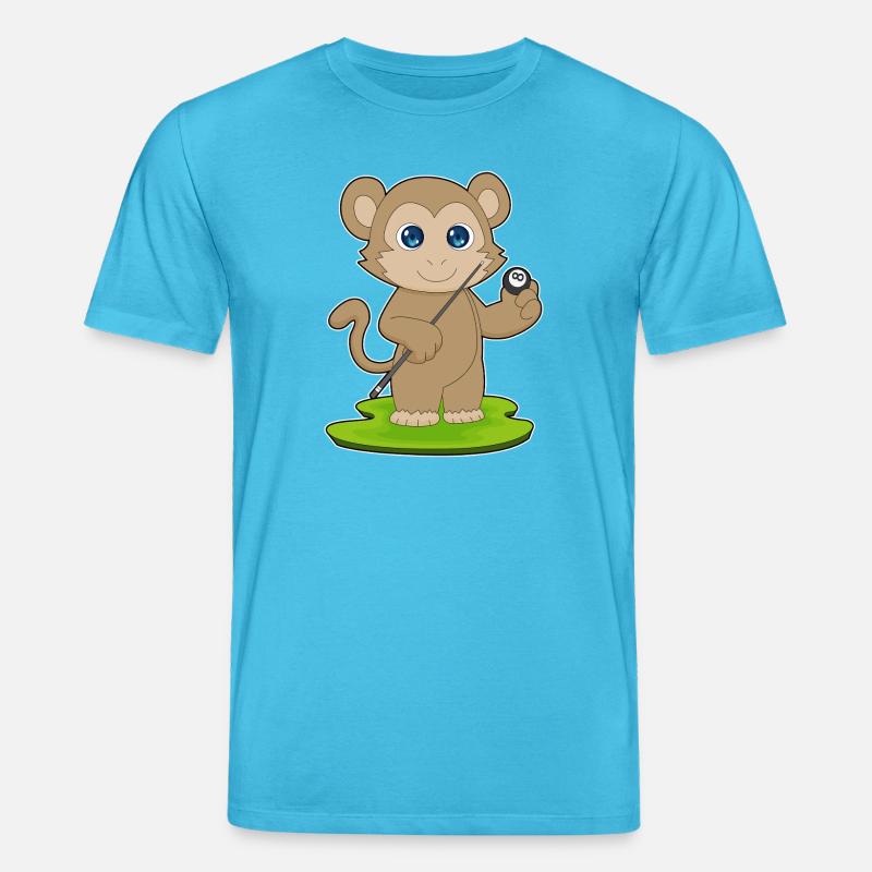Affe Billiard Queue Sport - Stanley/Stella Unisex Bio-T-Shirt CREATOR  - Aquablau