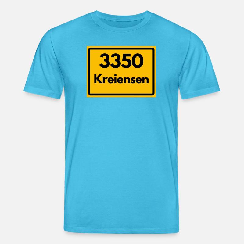 OLD POSTCODE POSTCODE RETRO 3350 KREIENSEN - Stanley/Stella CREATOR Unisex Organic T-Shirt - aqua blue