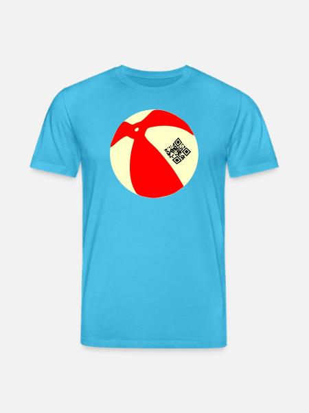Ball QR - Stanley/Stella CREATOR Unisex Organic T-Shirt - aqua blue