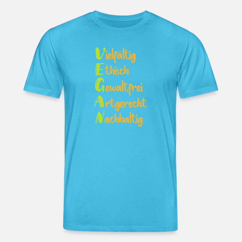 Vegane Werte: Vielfalt Ethik Nachhaltigkeit - Stanley/Stella Unisex Bio-T-Shirt CREATOR  - Aquablau