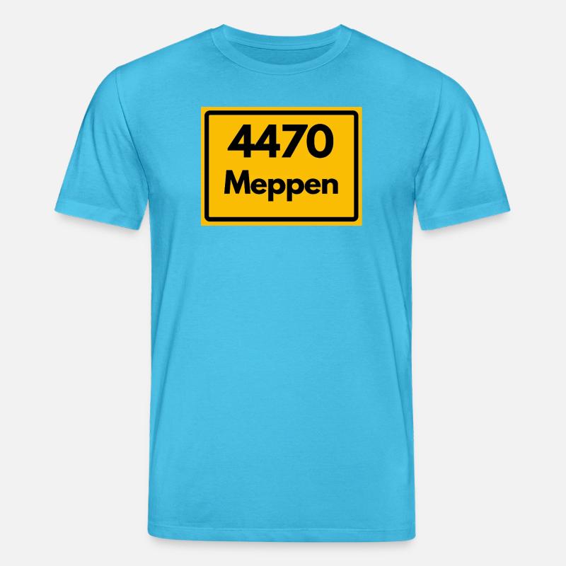 ANCIEN CODE POSTAL RETRO 4470 MEPPEN - T-shirt bio CREATOR Stanley/Stella Unisexe - bleu aqua