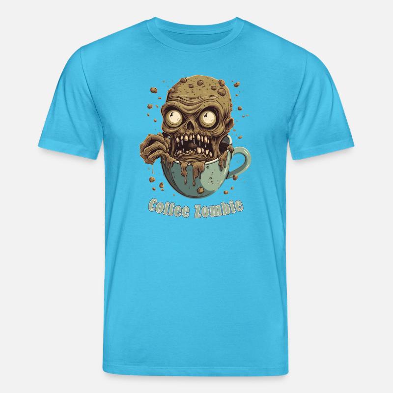 Kaffeemonster - Koffein Zombie - Morgenmuffel - Stanley/Stella Unisex Bio-T-Shirt CREATOR - Aquablau