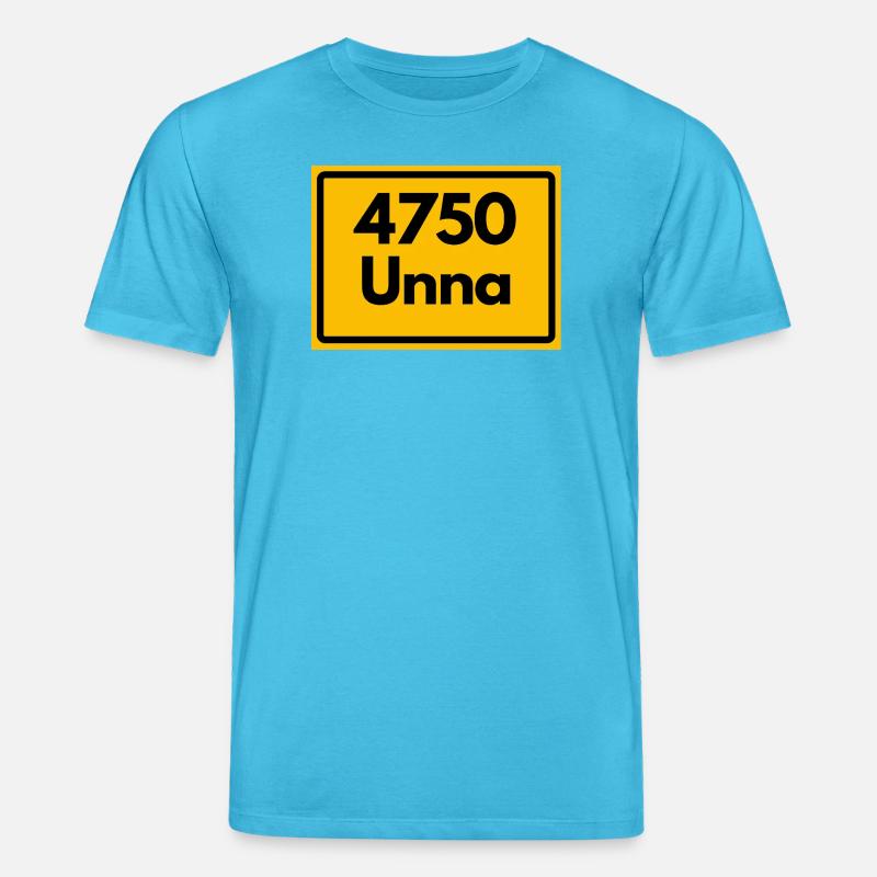 OLD POSTCODE POSTCODE RETRO 4750 UNNA - Stanley/Stella CREATOR Unisex Organic T-Shirt - aqua blue