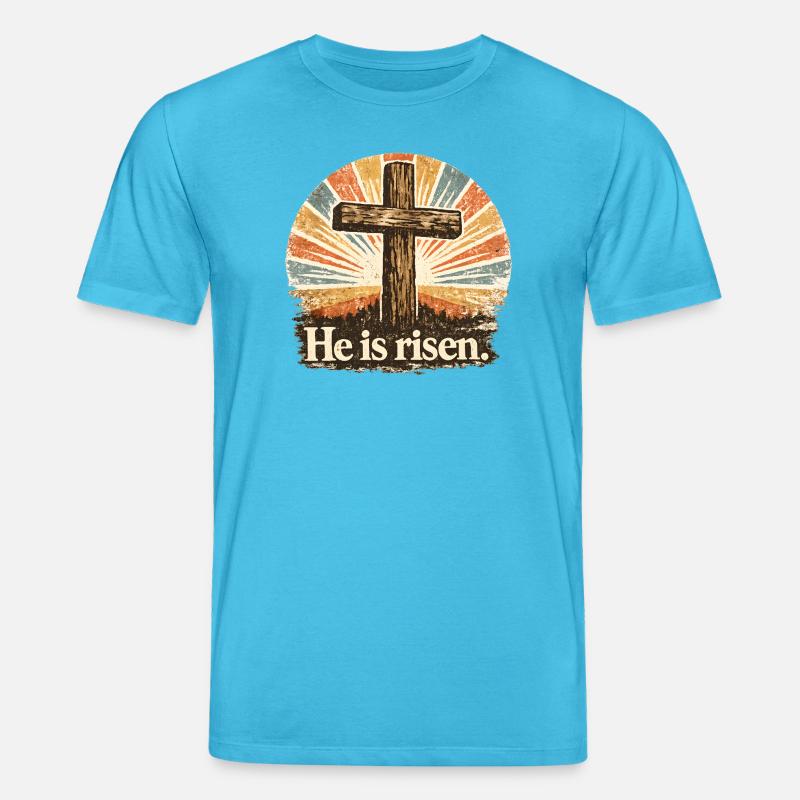 He Is Risen - Stanley/Stella Unisex Bio-T-Shirt CREATOR  - Aquablau
