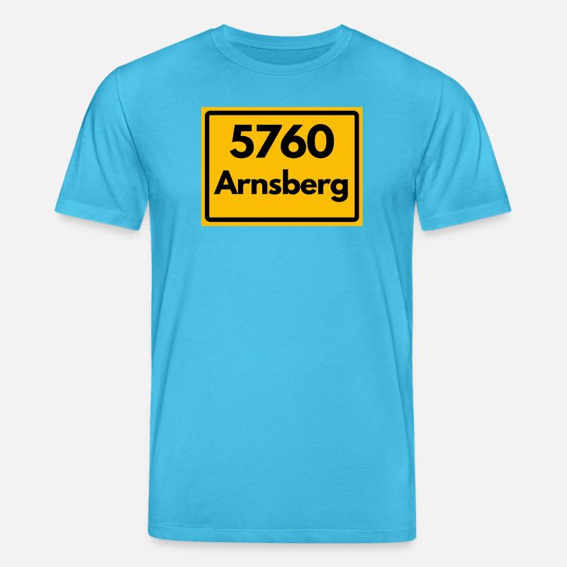 OLD POSTCODE POSTCODE RETRO 5760 ARNSBERG - Stanley/Stella CREATOR Unisex Organic T-Shirt - aqua blue