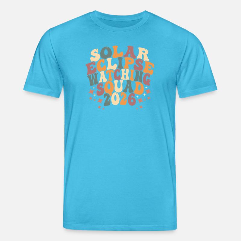 Solar Eclipse Squad 2026 - Stanley/Stella CREATOR Unisex Organic T-Shirt - aqua blue
