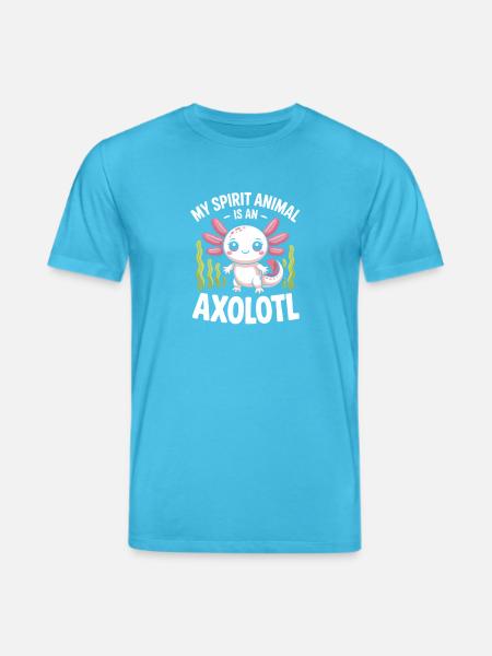 Axolotl Geisttier-Tee - Stanley/Stella Unisex Bio-T-Shirt CREATOR - Aquablau