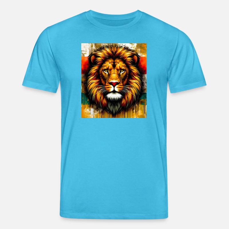 Löwe - Stanley/Stella Unisex Bio-T-Shirt CREATOR  - Aquablau