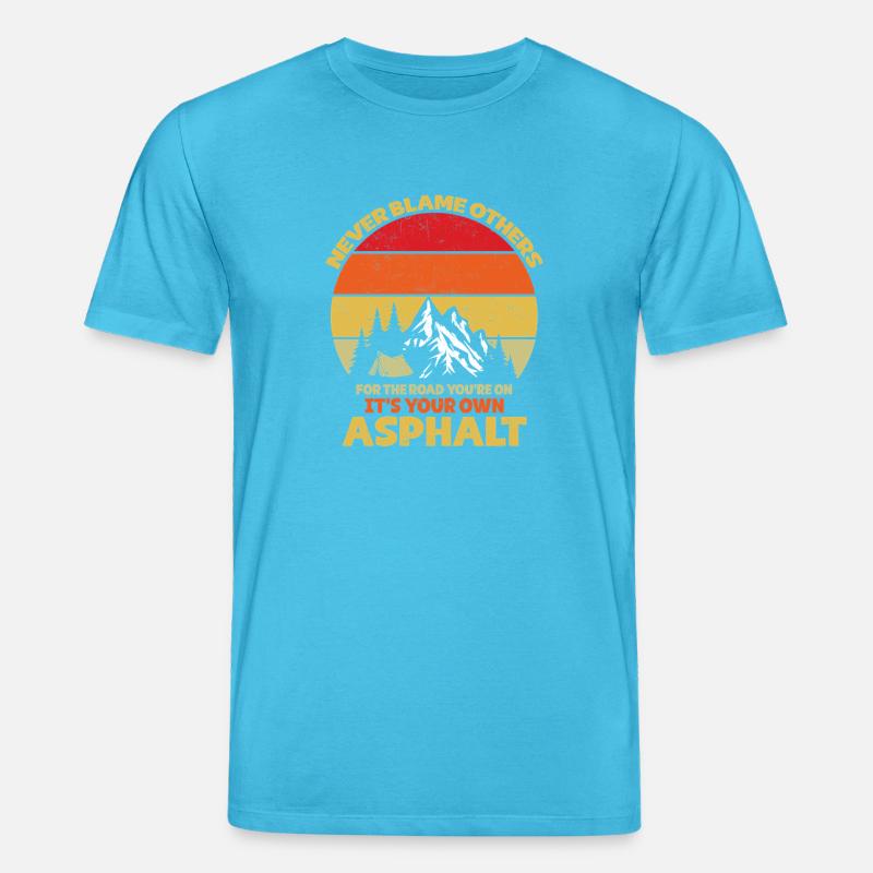 Camping Scouts Bergwanderung Waldcamper - Stanley/Stella Unisex Bio-T-Shirt CREATOR  - Aquablau