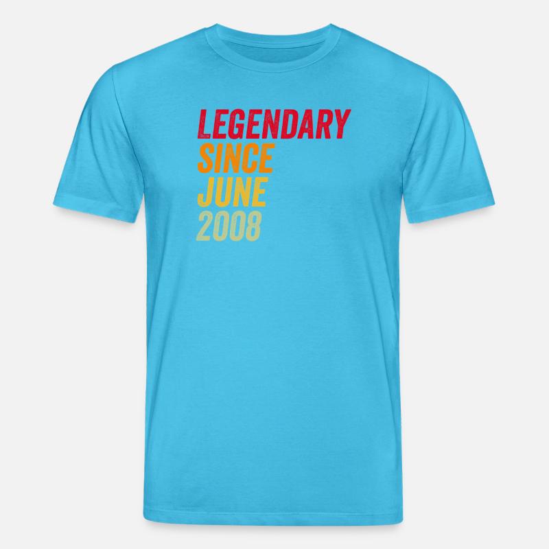 18e anniversaire 18 ans juin 2008 - T-shirt bio CREATOR Stanley/Stella Unisexe - bleu aqua