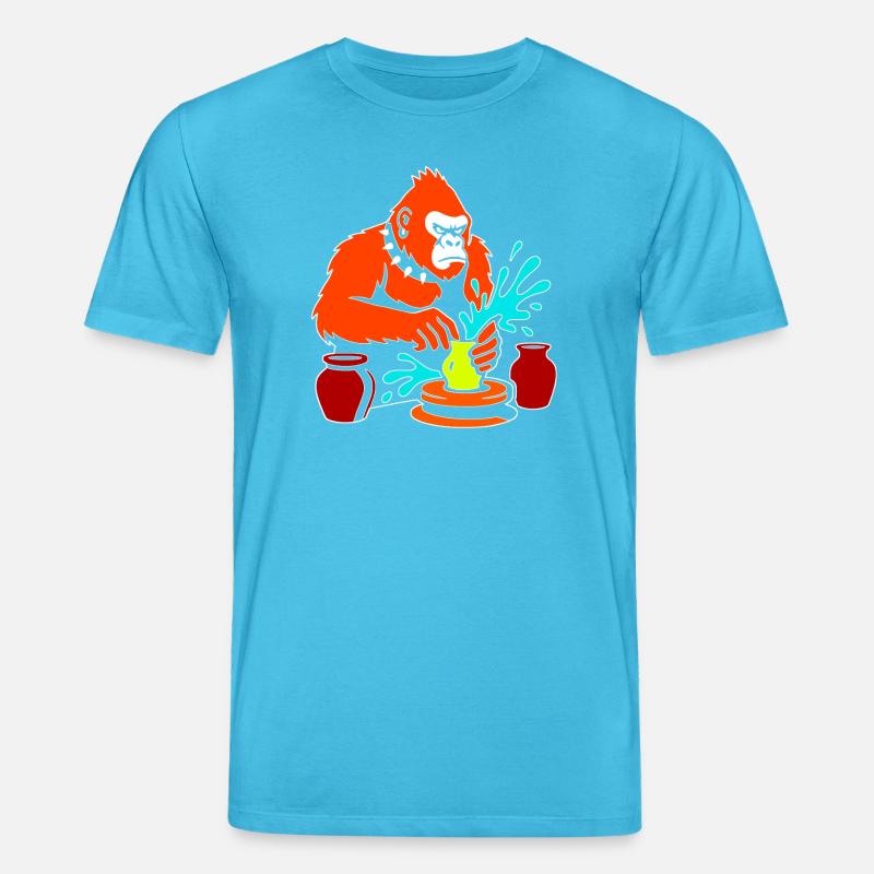 Gorilla Pottery Splash Studio - T-shirt bio CREATOR Stanley/Stella Unisexe - bleu aqua