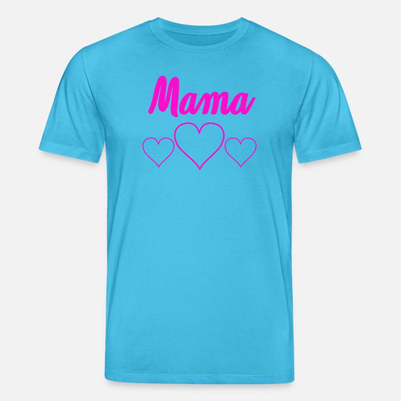 Mama Herzen Pink Herzchen Design - Stanley/Stella Unisex Bio-T-Shirt CREATOR  - Aquablau