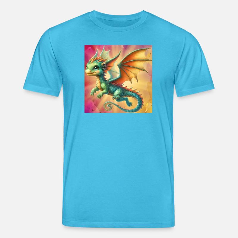 Drache - Stanley/Stella Unisex Bio-T-Shirt CREATOR  - Aquablau