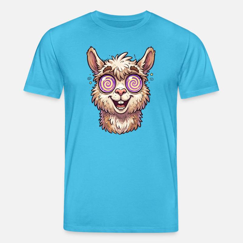 Lama Cosmique Spatial - T-shirt bio CREATOR Stanley/Stella Unisexe - bleu aqua