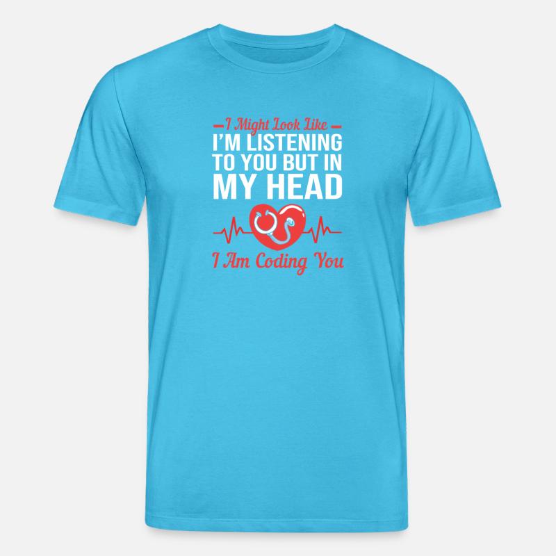 Medical Programmer Medical Coder - Stanley/Stella CREATOR Unisex Organic T-Shirt - aqua blue