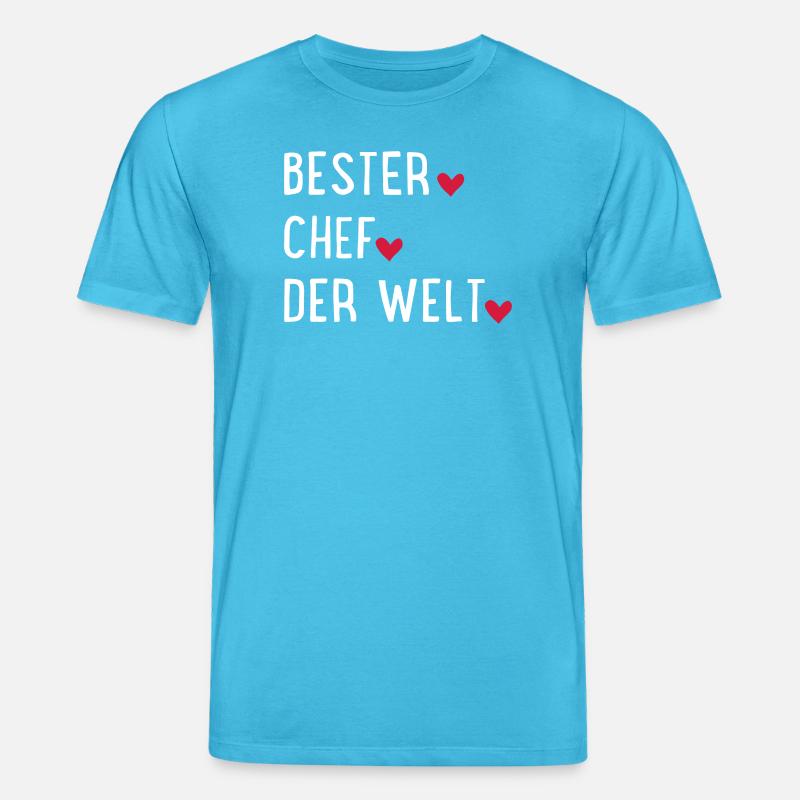 Bester Chef der Welt - Stanley/Stella Unisex Bio-T-Shirt CREATOR  - Aquablau