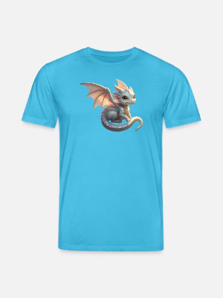 Kleiner süßer Drache - Stanley/Stella Unisex Bio-T-Shirt CREATOR  - Aquablau