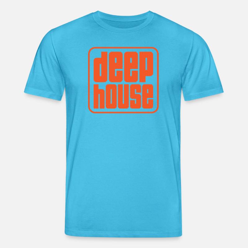 Deep House Retro Bold Logo - Stanley/Stella Unisex Bio-T-Shirt CREATOR - Aquablau