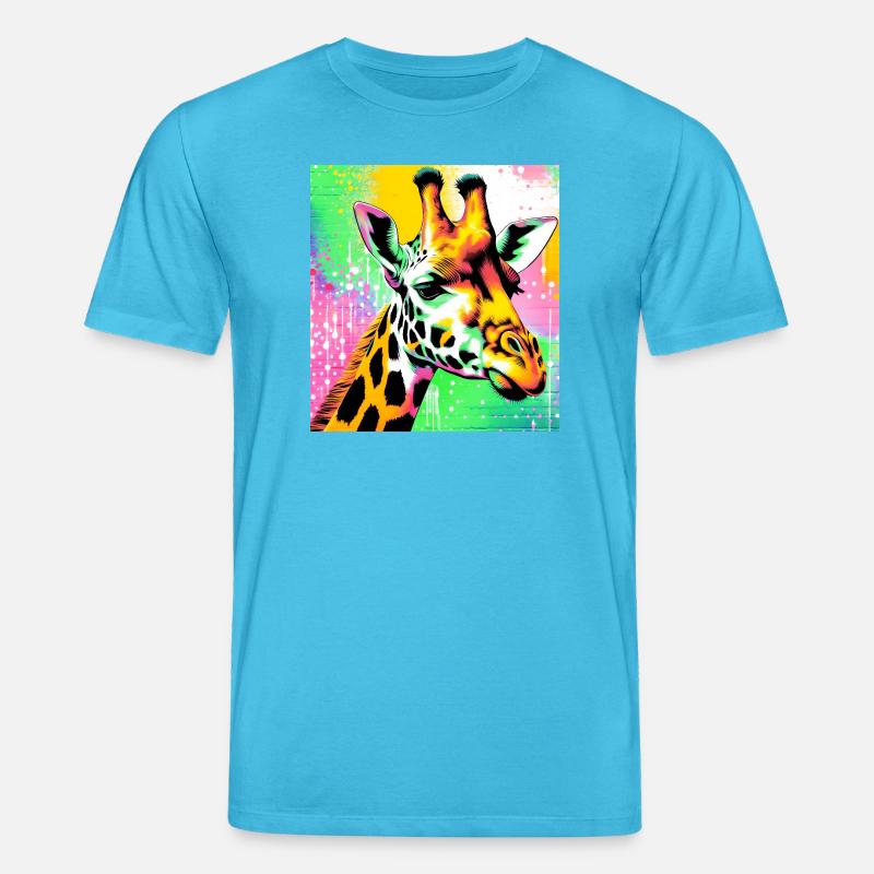 Giraffe - Stanley/Stella Unisex Bio-T-Shirt CREATOR  - Aquablau