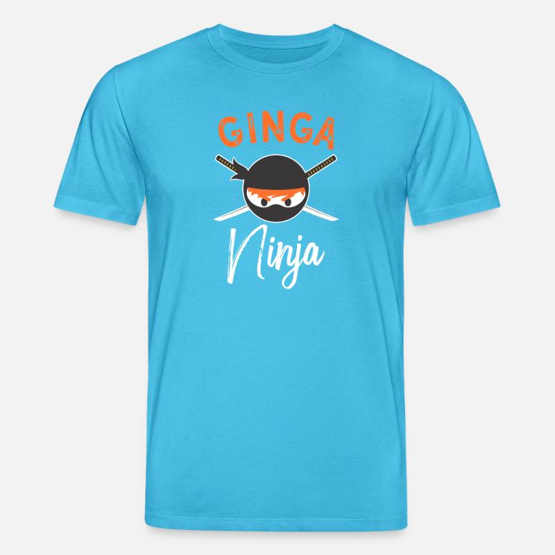 Ginga Ninja Emblem - Stanley/Stella Unisex Bio-T-Shirt CREATOR  - Aquablau