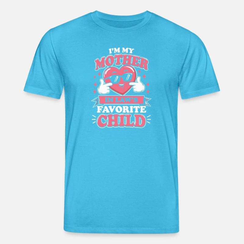 Schwiegermutter Lieblingskind Herz - Stanley/Stella Unisex Bio-T-Shirt CREATOR  - Aquablau