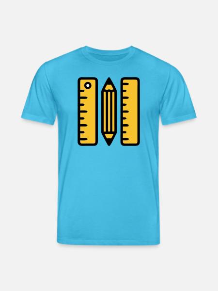 Règles-stylo dessinant l’architecture - T-shirt bio CREATOR Stanley/Stella Unisexe - bleu aqua