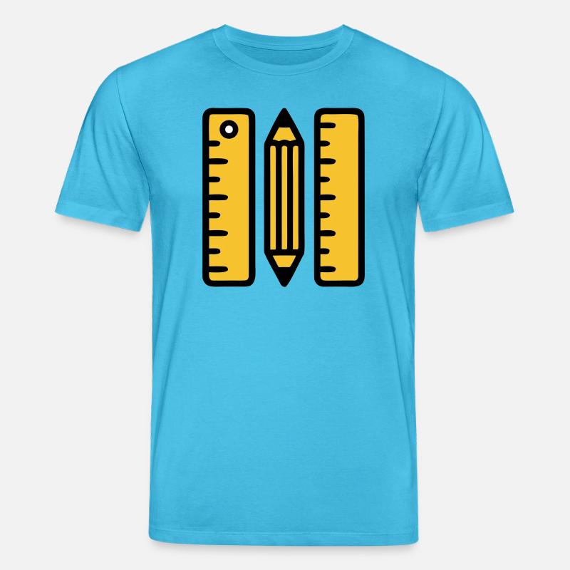 Règles-stylo dessinant l’architecture - T-shirt bio CREATOR Stanley/Stella Unisexe - bleu aqua