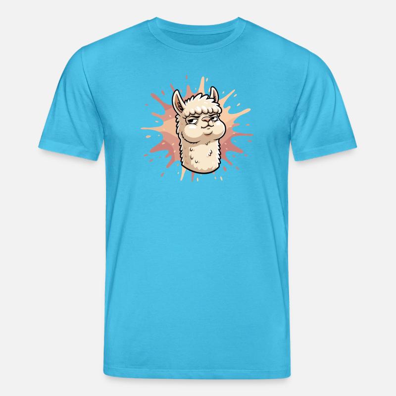 Selbstbewusste Llama Splash - Stanley/Stella Unisex Bio-T-Shirt CREATOR - Aquablau