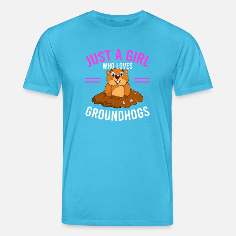 Murmeltier-Liebesmädchen-Tee - Stanley/Stella Unisex Bio-T-Shirt CREATOR  - Aquablau