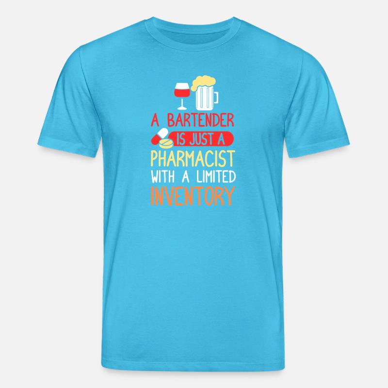 Barkeeper Kellner bartender Barmann - Stanley/Stella Unisex Bio-T-Shirt CREATOR  - Aquablau