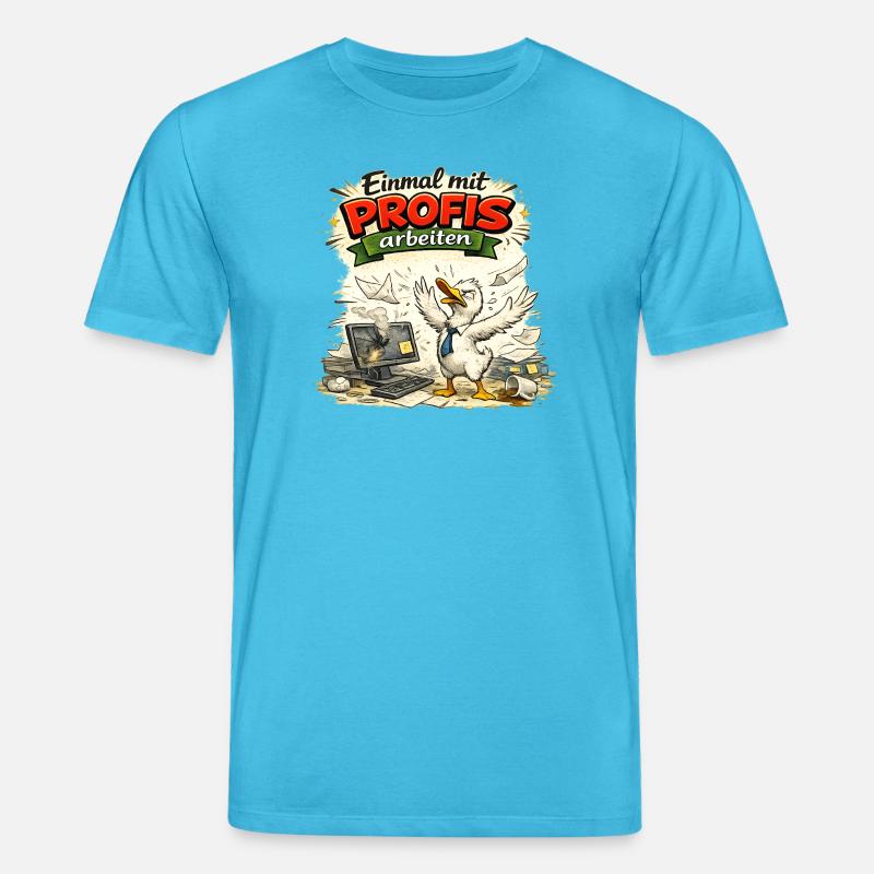 Einmal mit Profis arbeiten - Arbeit - Stanley/Stella Unisex Bio-T-Shirt CREATOR  - Aquablau