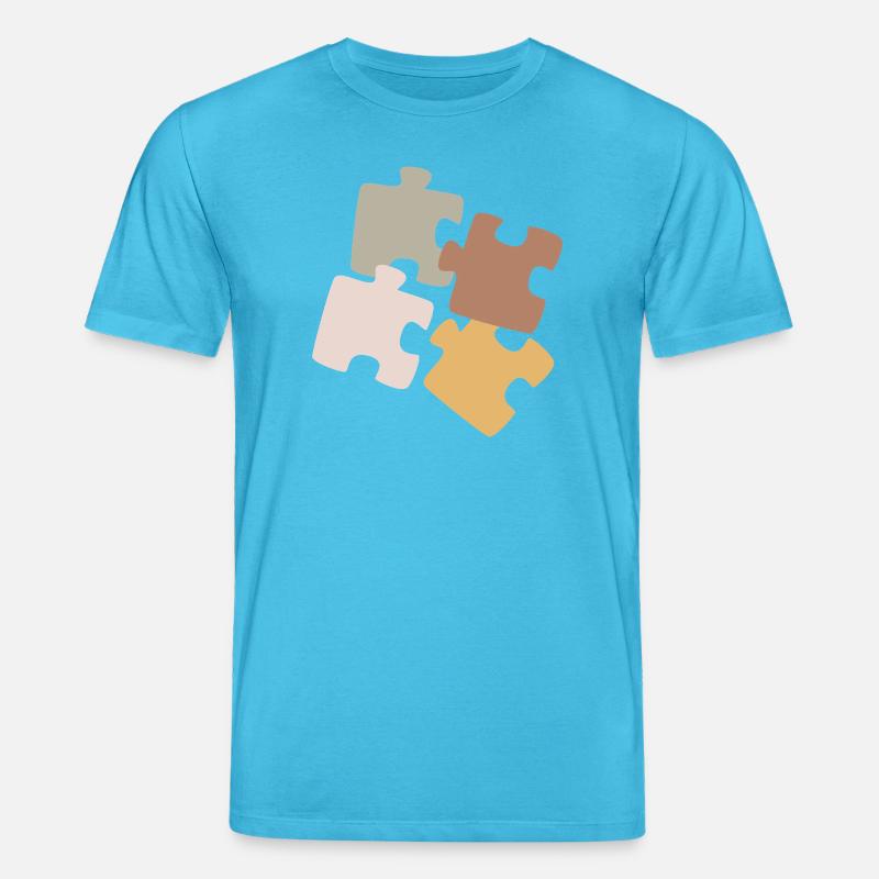 Puzzle Patchwork Vielfalt - Stanley/Stella Unisex Bio-T-Shirt CREATOR - Aquablau