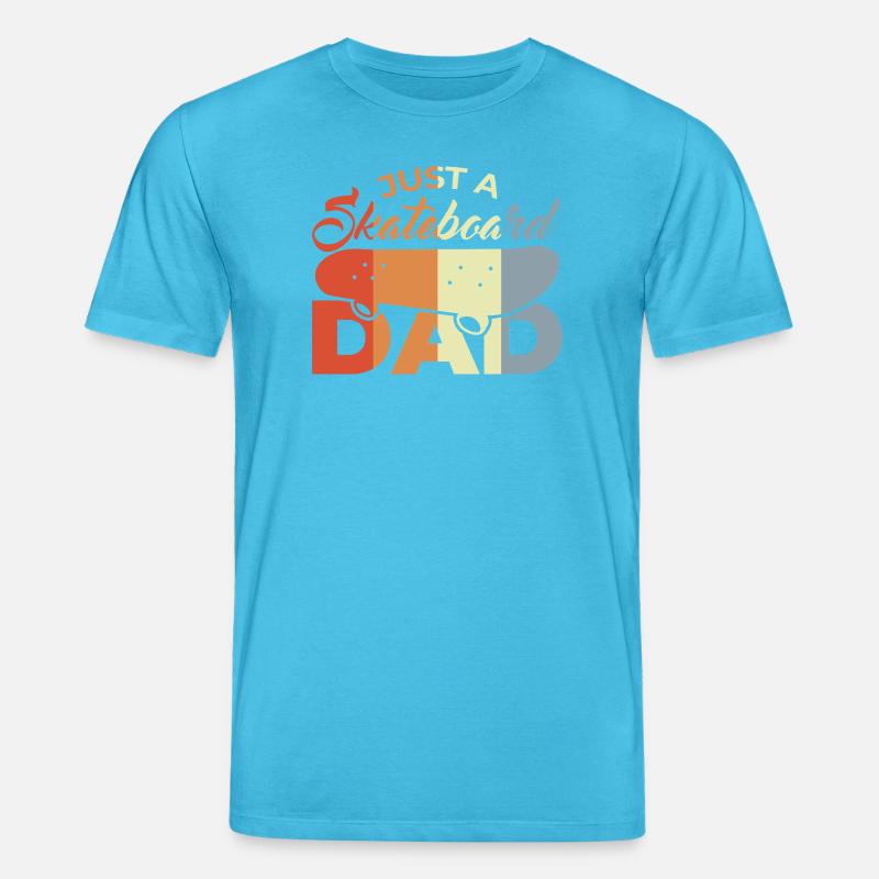 Skateboard Papa - Stanley/Stella Unisex Bio-T-Shirt CREATOR  - Aquablau
