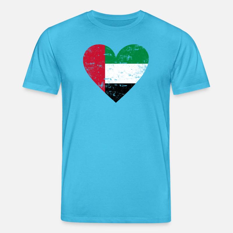 UAE Heart - Stanley/Stella Unisex Bio-T-Shirt CREATOR  - Aquablau