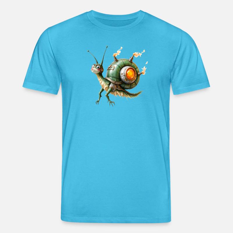 Réacteur d’escargot steampunk - T-shirt bio CREATOR Stanley/Stella Unisexe - bleu aqua