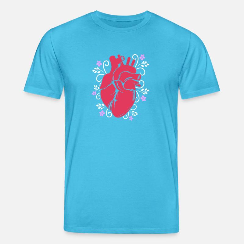 Cardiogram, cardiography, sonography, ultrasound - Stanley/Stella CREATOR Unisex Organic T-Shirt - aqua blue