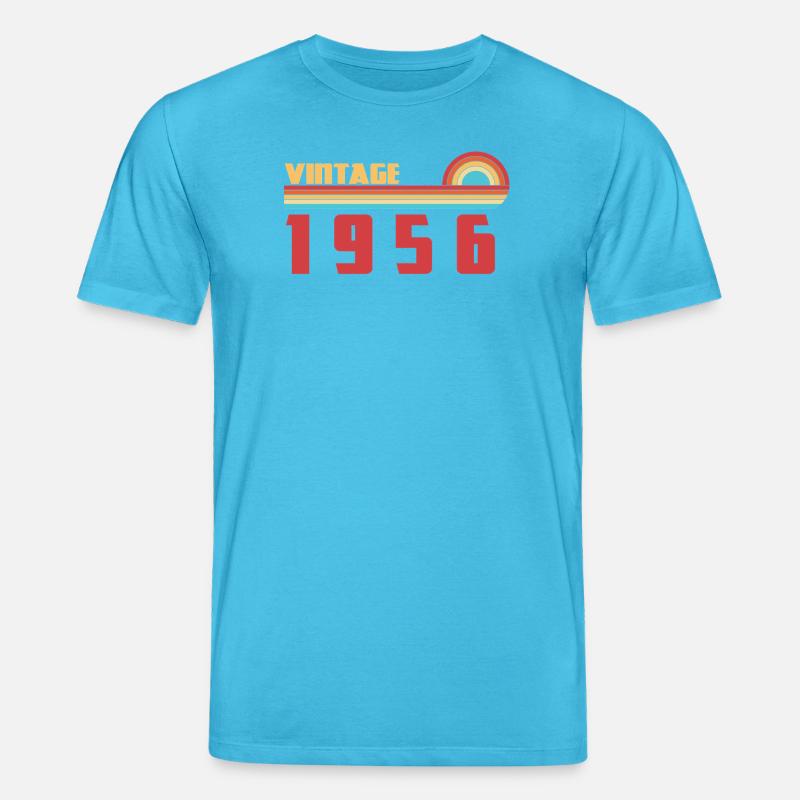 Tee 70 Ans Old School Né(e) 1956 - T-shirt bio CREATOR Stanley/Stella Unisexe - bleu aqua