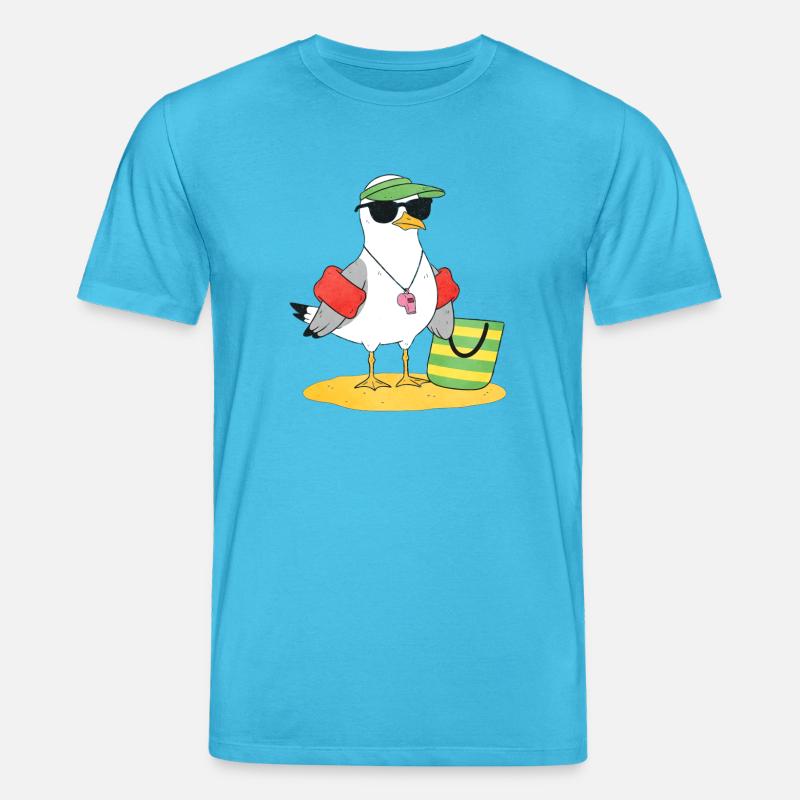 Look plage de la mouette - T-shirt bio CREATOR Stanley/Stella Unisexe - bleu aqua