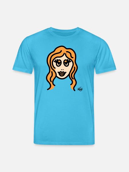 Virgo tall - Stanley/Stella CREATOR Unisex Organic T-Shirt - aqua blue