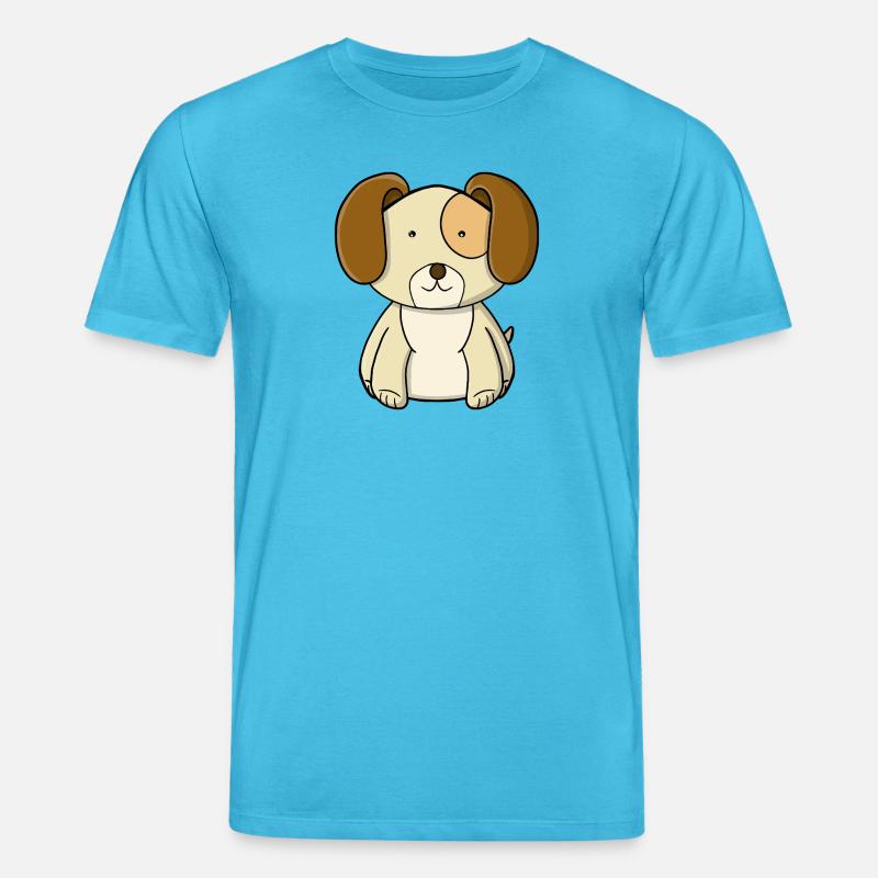 chiot mignon - T-shirt bio CREATOR Stanley/Stella Unisexe - bleu aqua