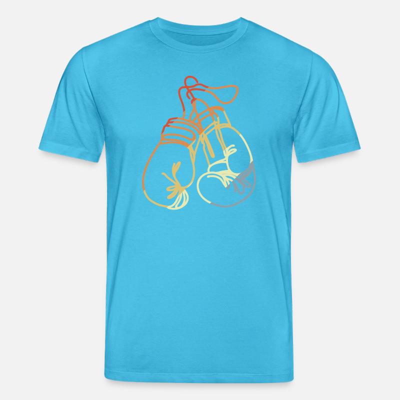 Gants de boxe style rétro - T-shirt bio CREATOR Stanley/Stella Unisexe - bleu aqua
