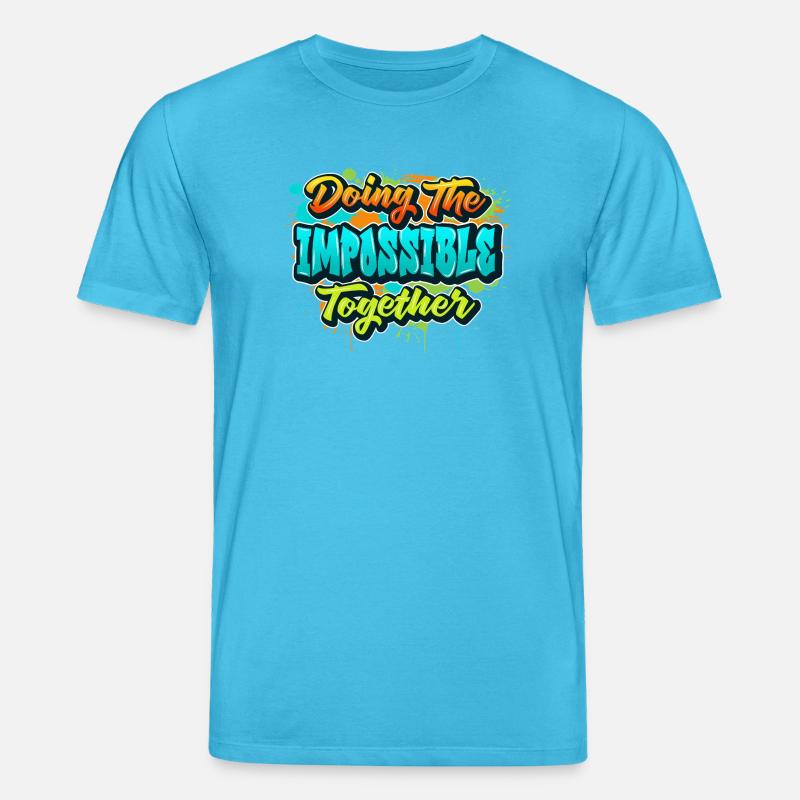 Faire l’impossible ensemble - T-shirt bio CREATOR Stanley/Stella Unisexe - bleu aqua