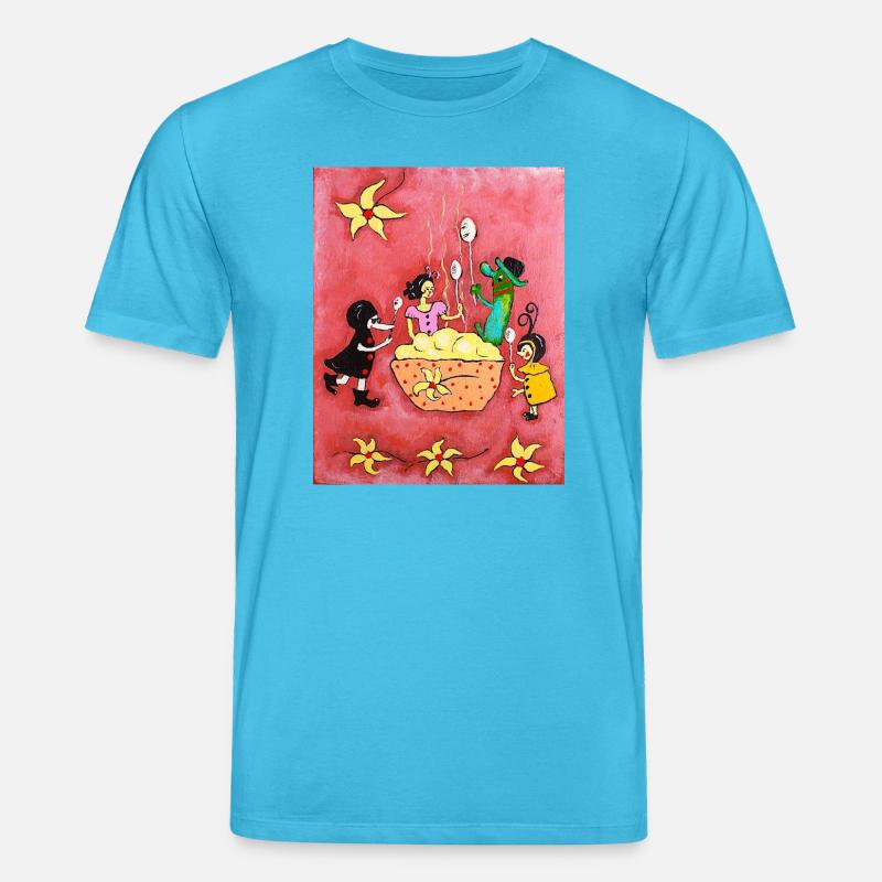 Vanille Pudding - Stanley/Stella Unisex Bio-T-Shirt CREATOR - Aquablau
