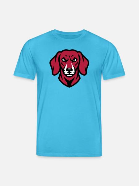 Dackel Maskottchen Logo - Stanley/Stella Unisex Bio-T-Shirt CREATOR - Aquablau