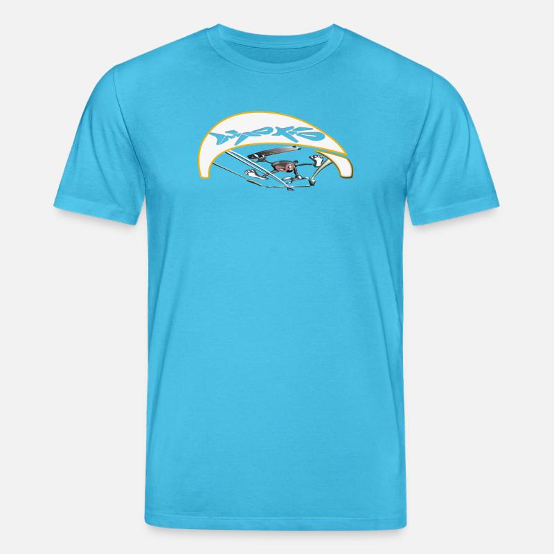 Aktiver Kiter mit dynamischer Flugbahn - Stanley/Stella Unisex Bio-T-Shirt CREATOR  - Aquablau