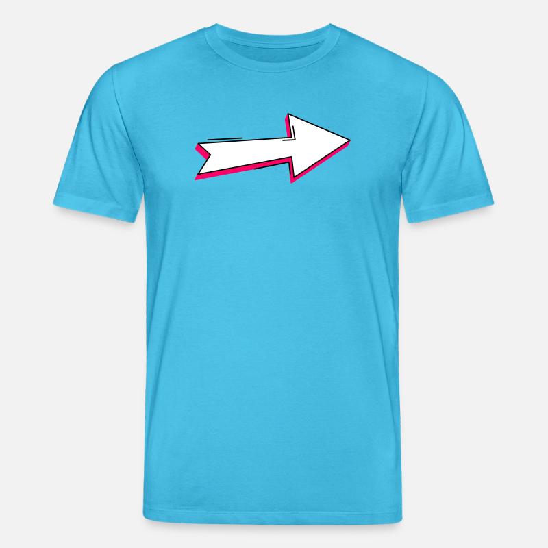 Illustration abstraite de flèche au néon - T-shirt bio CREATOR Stanley/Stella Unisexe - bleu aqua