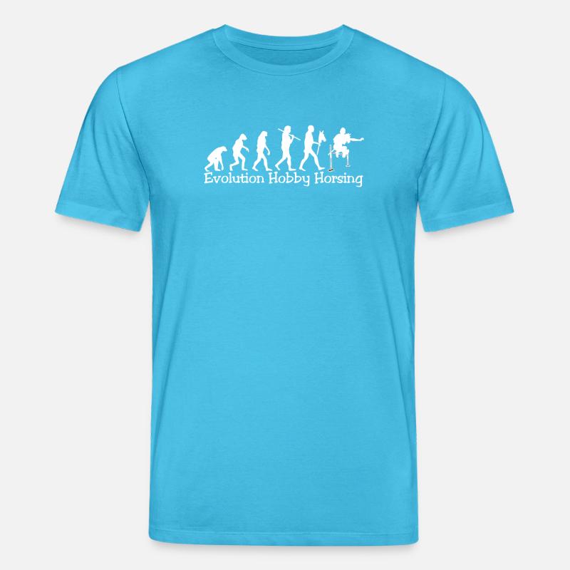 Evolution Hobby Horsing (blanc) - T-shirt bio CREATOR Stanley/Stella Unisexe - bleu aqua