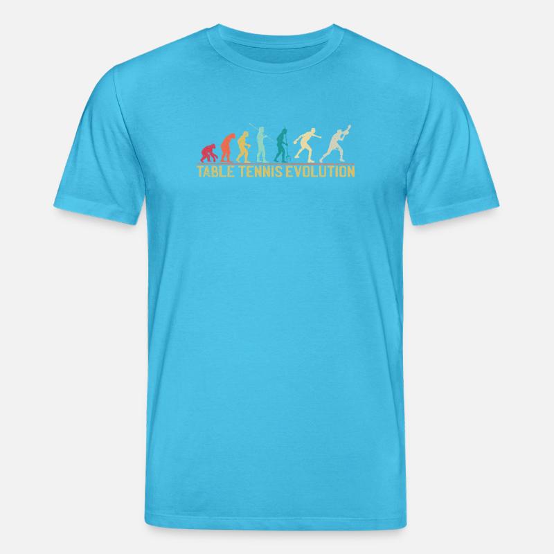 Table Tennis Evolution Progression Design - T-shirt bio CREATOR Stanley/Stella Unisexe - bleu aqua