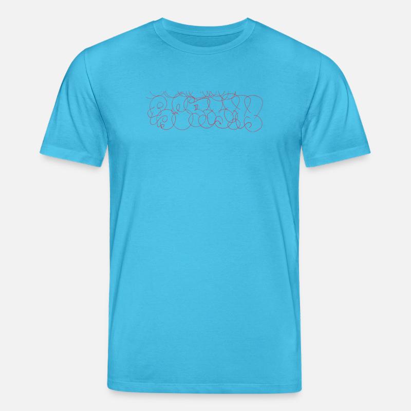 Abstrakte Scribble-Art Berlin Souvenir - Stanley/Stella Unisex Bio-T-Shirt CREATOR  - Aquablau