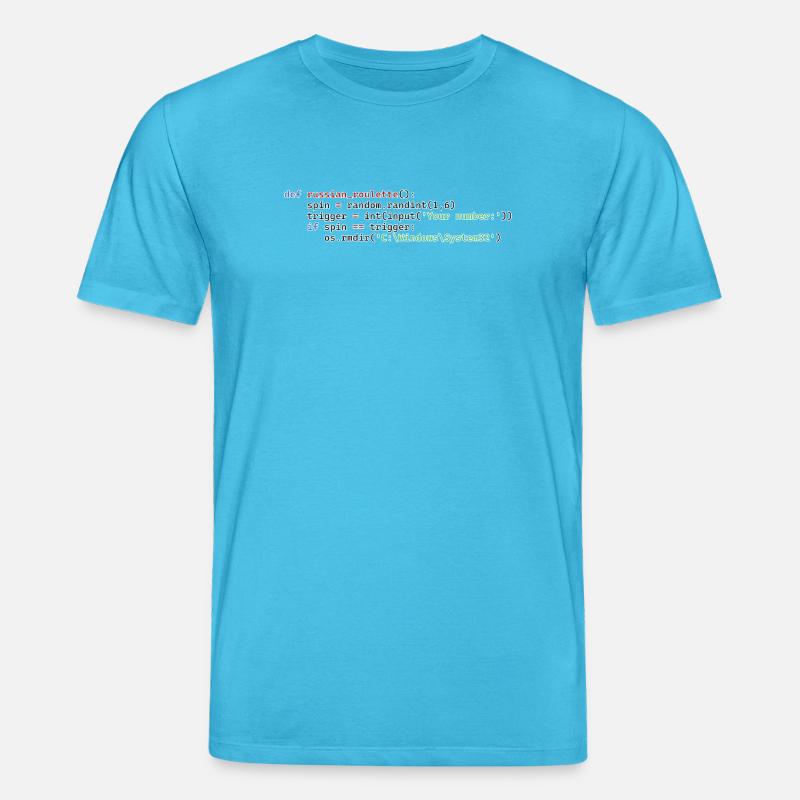 Roulette russe Python - T-shirt bio CREATOR Stanley/Stella Unisexe - bleu aqua